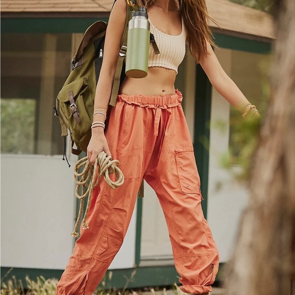 FP Movement • NWOT Spring Trekker Cargo Utility Pants Red Orange Size Small,All Products : American Fashion Style Bags On Sale